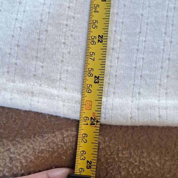 White V-Neck Bell Sleeve Blouse by Maurices.. Oversized Sm.. Lacy Sleeve - Picture 7 of 9